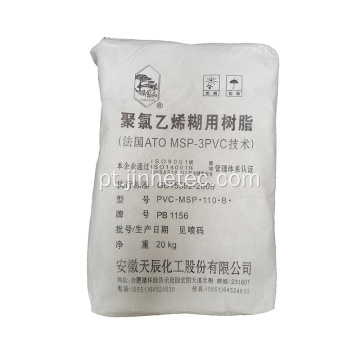 Tianchen Brand pasta PVC Resina PB1156 para luva